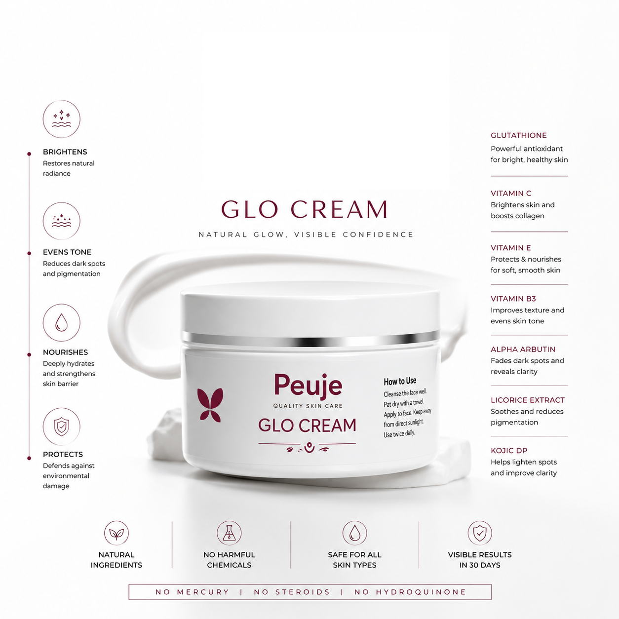 GLO Natural Radiance Cream l 50G